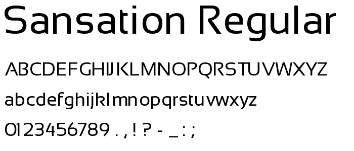 Sansation Regular font
